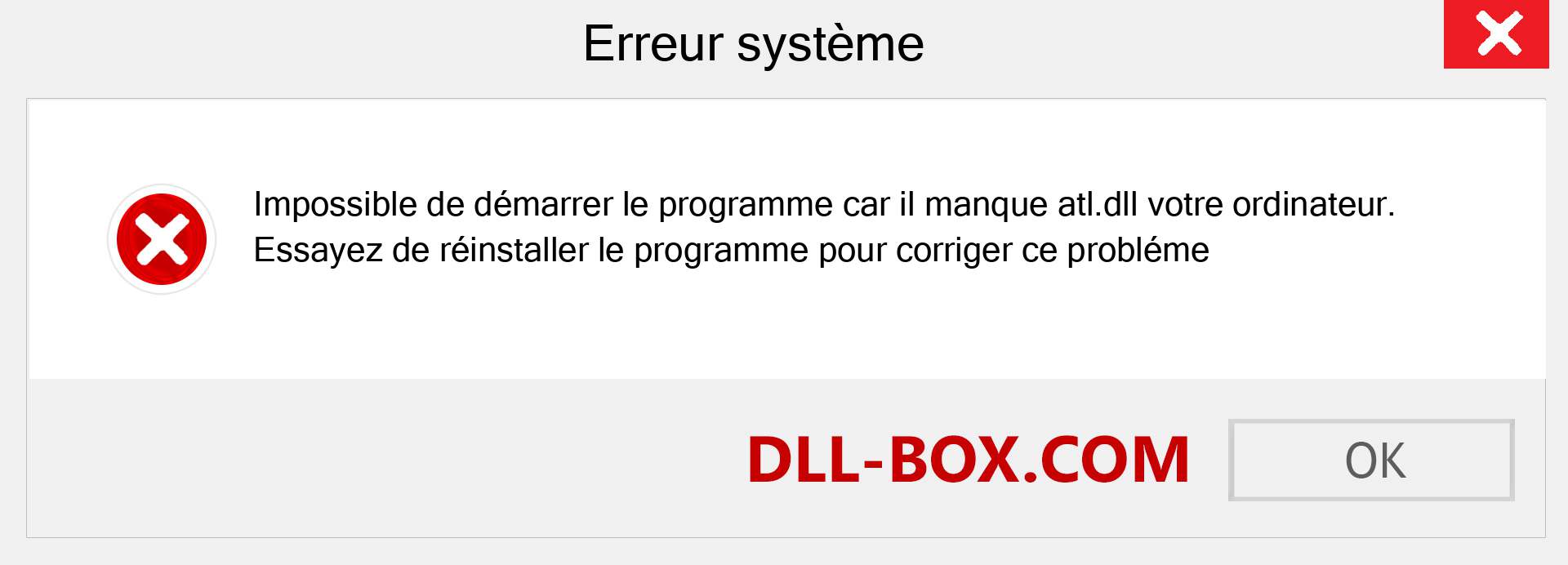 Le fichier atl.dll est manquant ?. Télécharger pour Windows 7, 8, 10 - Correction de l'erreur manquante atl dll sur Windows, photos, images